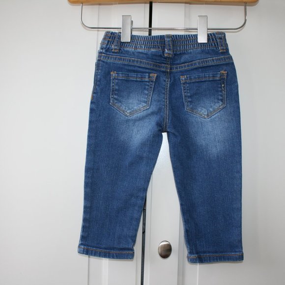 4/$20 OshKosh baby girl distressed jeans 12 months - Picture 8 of 11